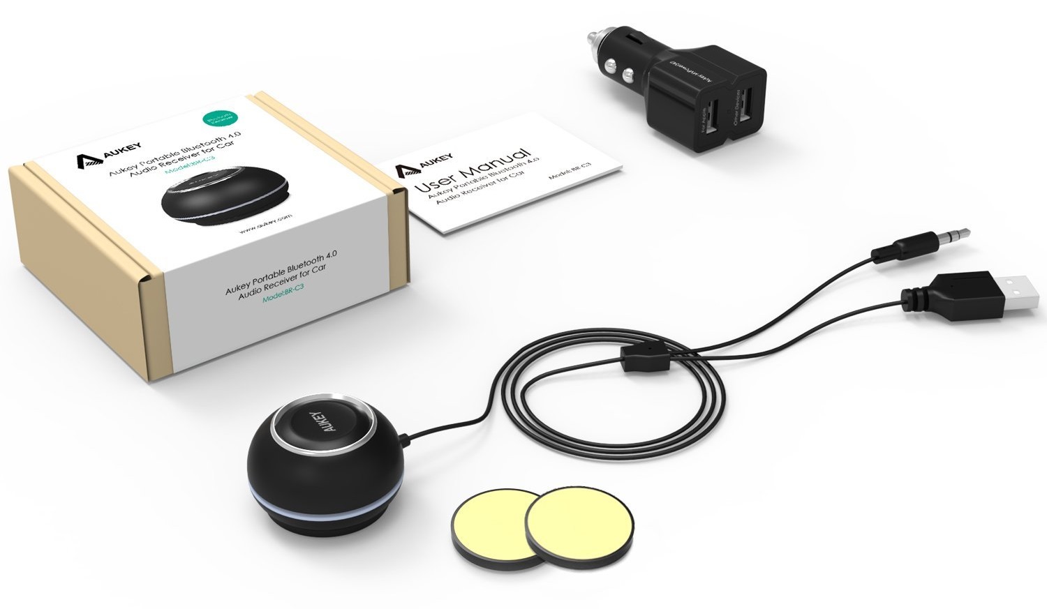 Recensione AUKEY BR-C3, kit vivavoce Bluetooth 4.0 per auto con