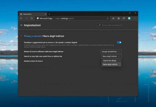 Come Cambiare Motore Di Ricerca E Altro Nel Nuovo Microsoft Edge