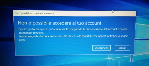 Fix errore Non è possibile accedere al tuo account su Windows 10