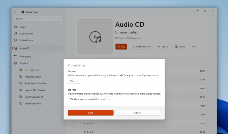 Lettore Multimediale Per Windows 11 Introduce Il Ripping Dei CD