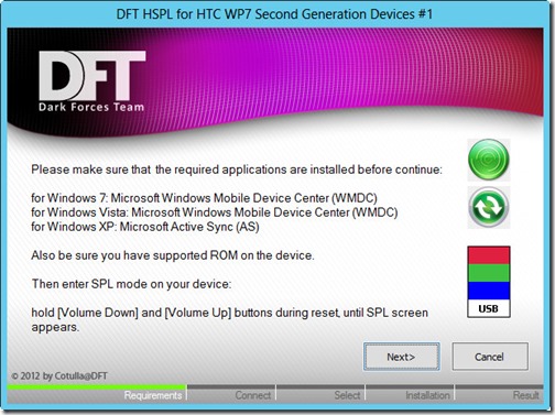 dft windows installer for htc hd2