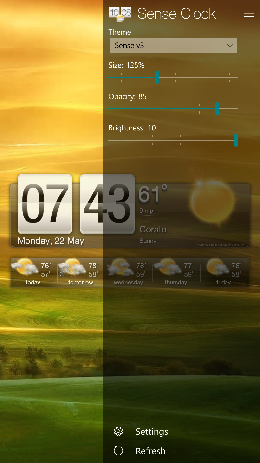 download htc sense clock widget