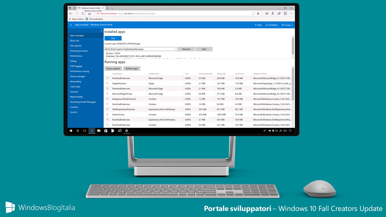 Il Portale Sviluppatori si arricchisce di nuove funzionalità in Windows 10 Fall Creators Update