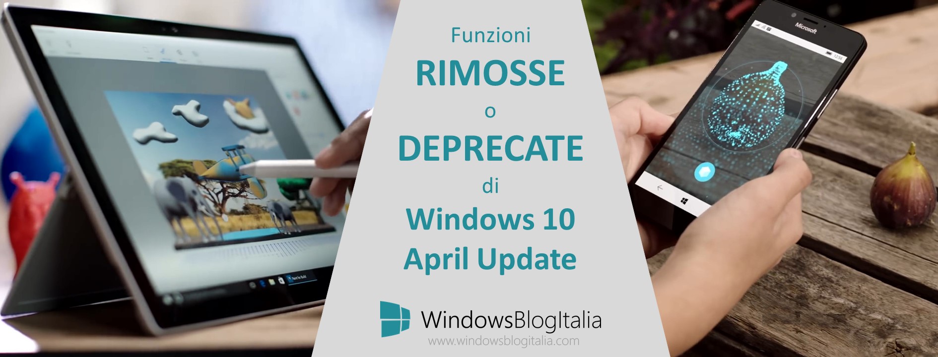 funzioni rimosse e deprecate da Windows 10 April Update