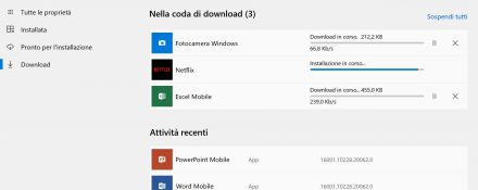 Microsoft Store Windows 10 download app aggiornamenti