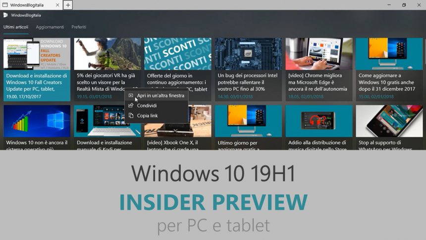 Microsoft Announces Windows 10 19h1 Insider Preview Build