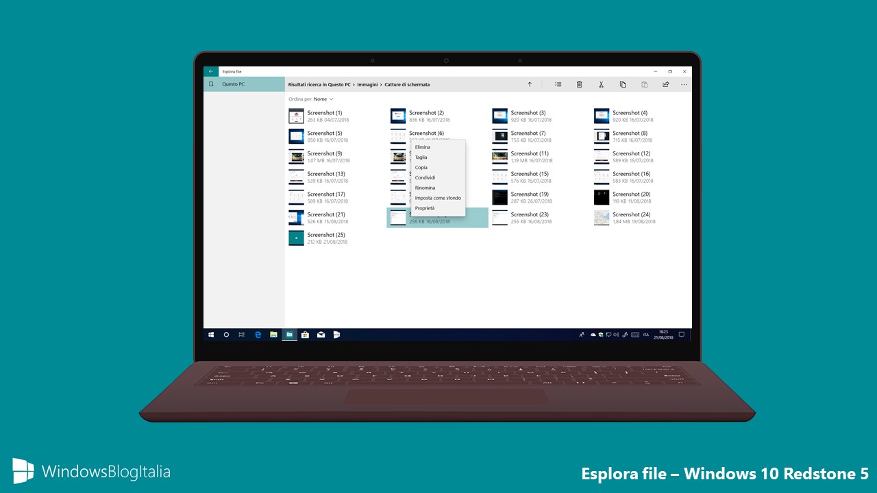 Esplora file UWP - Windows 10 Redstone 5