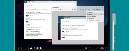 Cattura e annota Windows 10 impostazioni app Stampa altre feature
