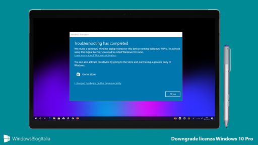 downgrade from windows 10 pro to 10 home
