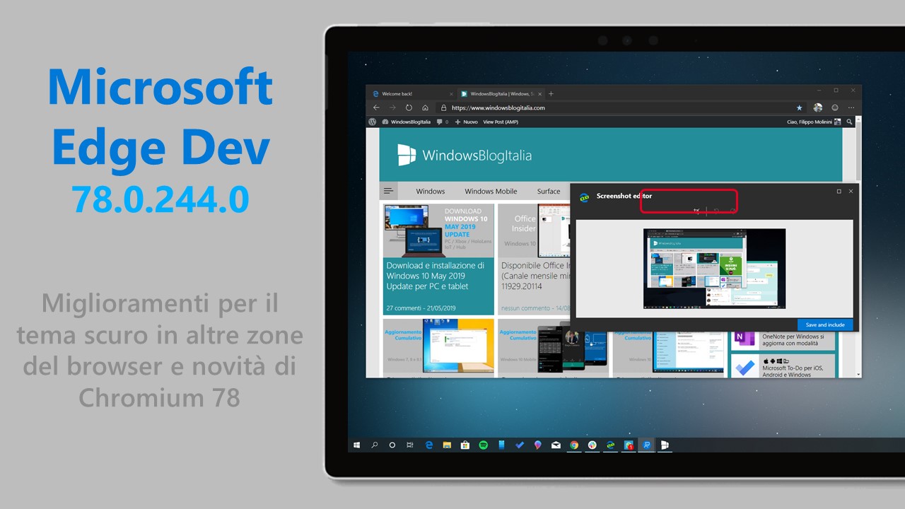 Microsoft Edge Dev migliora nuovamente il tema scuro