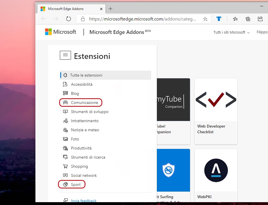 addons microsoft edge