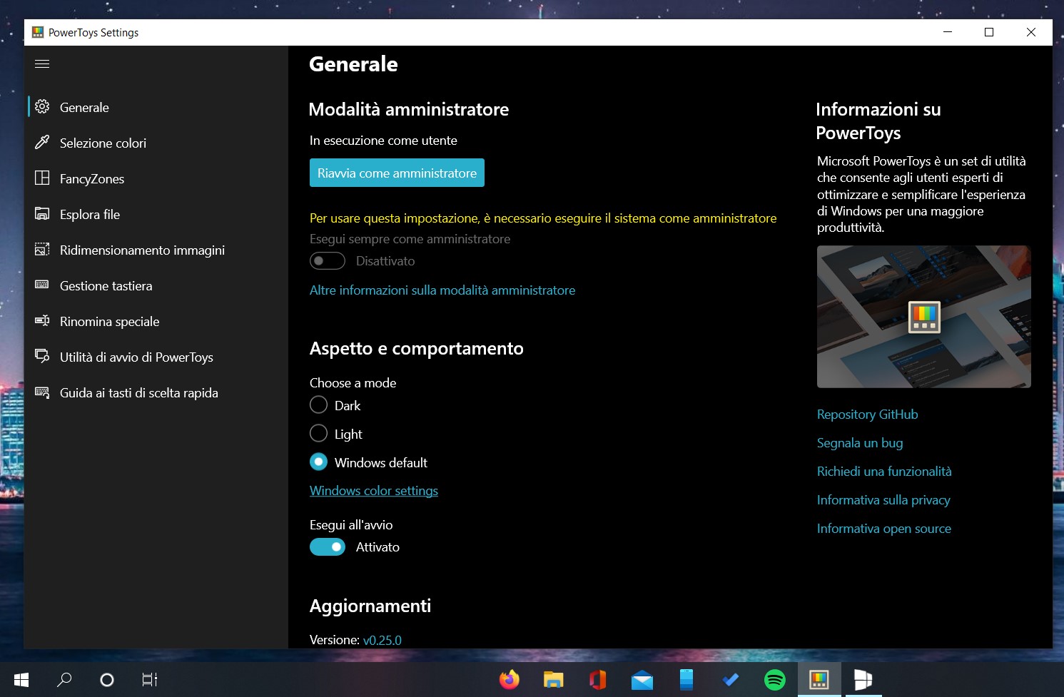 Microsoft PowerToys per Windows 10 - Versione 0.25 con localizzazione in italiano