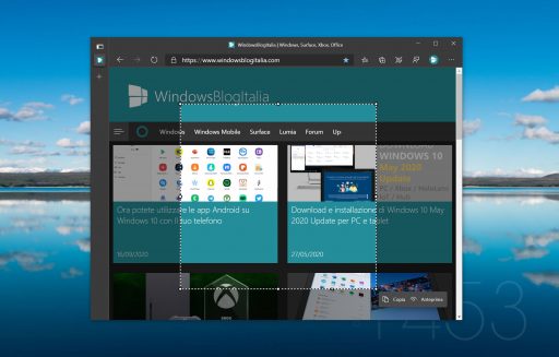 Ora Potete Effettuare Screenshot Delle Pagine Web In Microsoft Edge