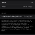 Group Transcribe - App di Microsoft Garage per iOS - Impostazioni