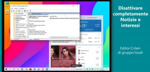 Come disattivare completamente il widget Notizie e interessi di Windows 10 - Editor Criteri di gruppo locali