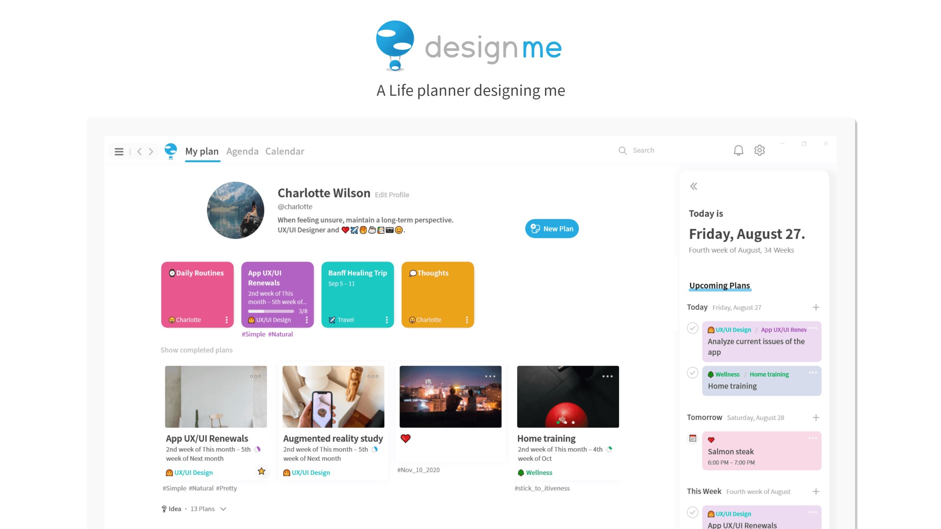 DesignMe - App per Windows - App per organizzare la propria vita