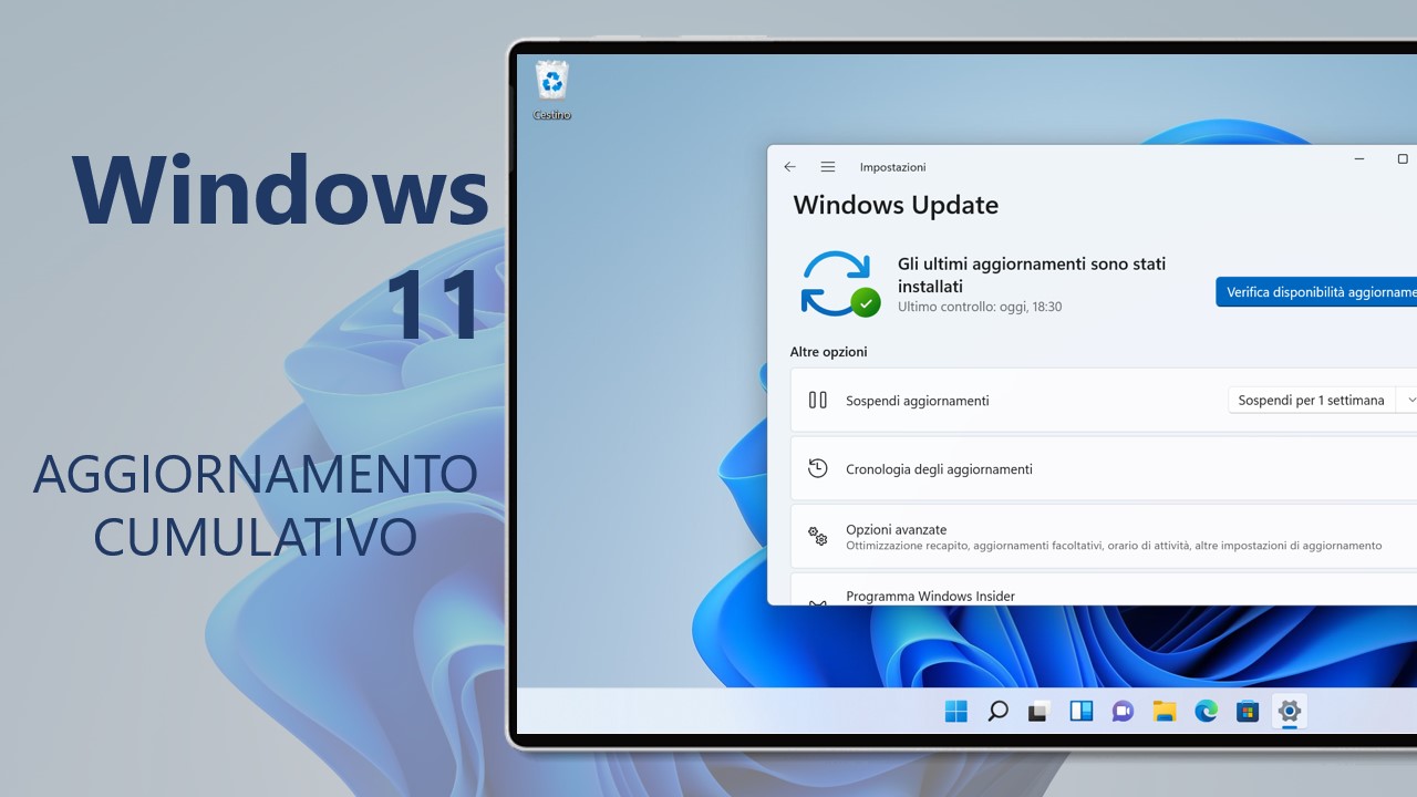 Disponibile l’aggiornamento cumulativo di gennaio 2022 per Windows 11
