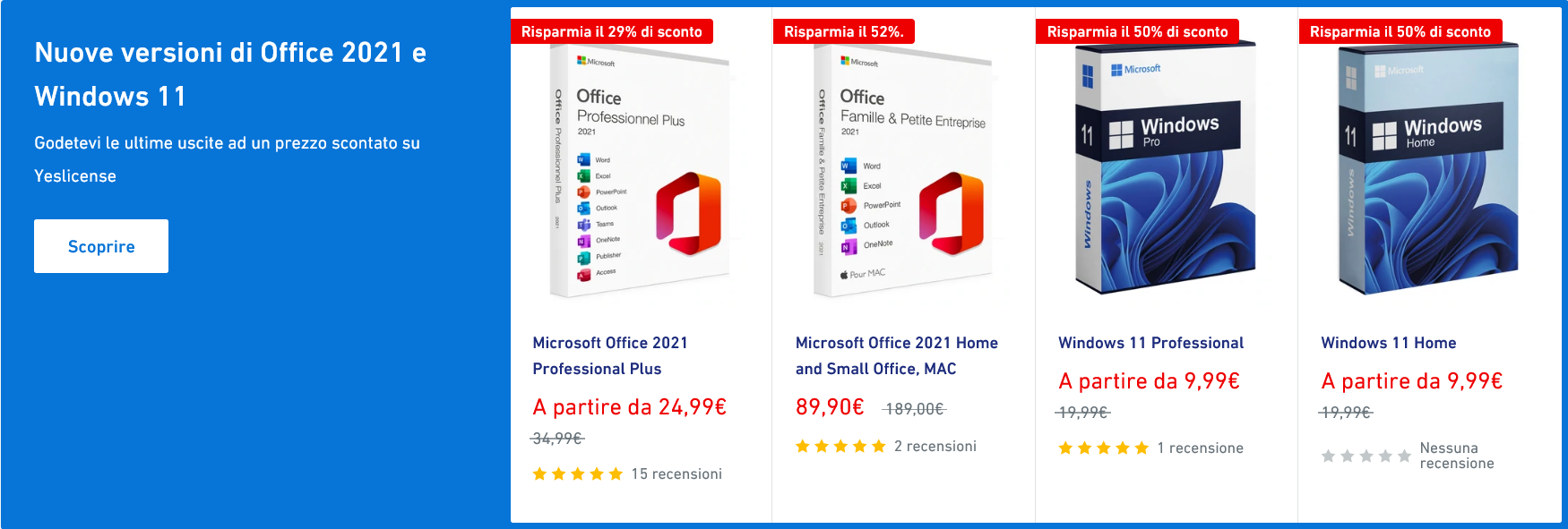 Yeslicense: product key usati di Windows e Office da 5,99€!