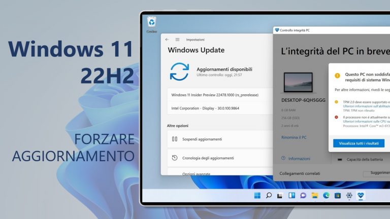 Come Forzare L’aggiornamento A Windows 11 22H2