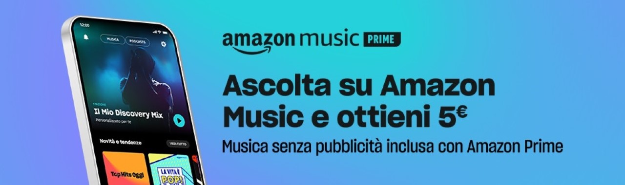 5€ di sconto per i vostri acquisti su Amazon ascoltando una canzone!