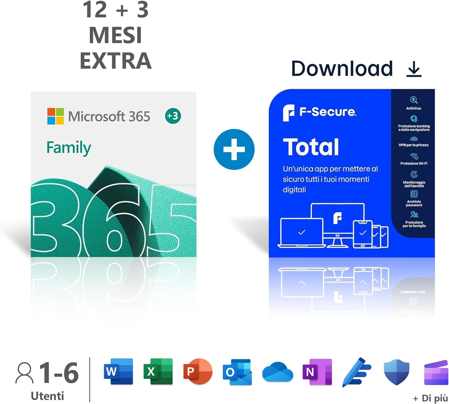 Pacchetto Microsoft 365 + F-Secure scontato del 70% su Amazon!