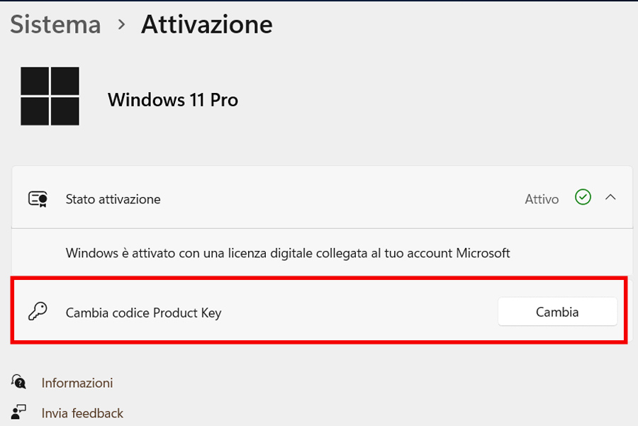 Attivare Windows 11 Pro