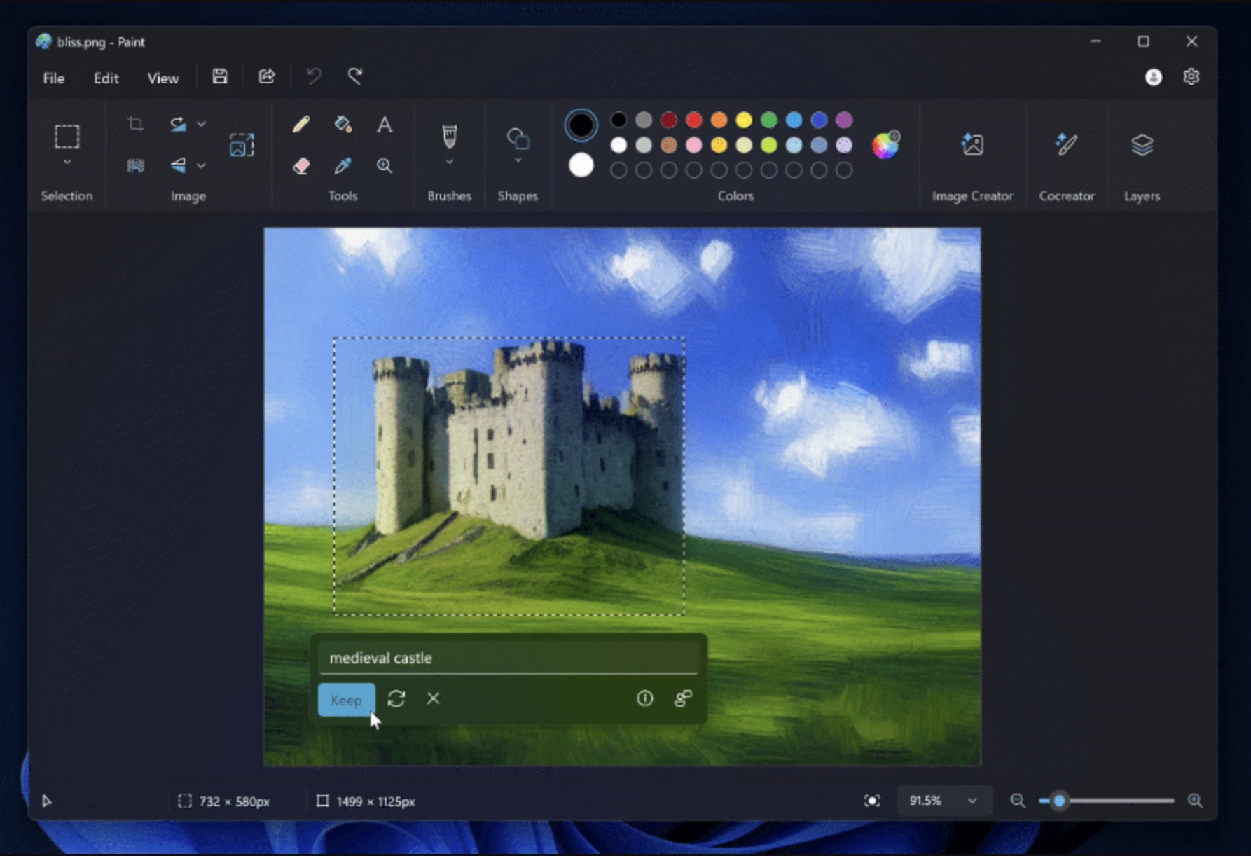 Paint per Windows introduce il supporto a riempimento e cancellazione generativa